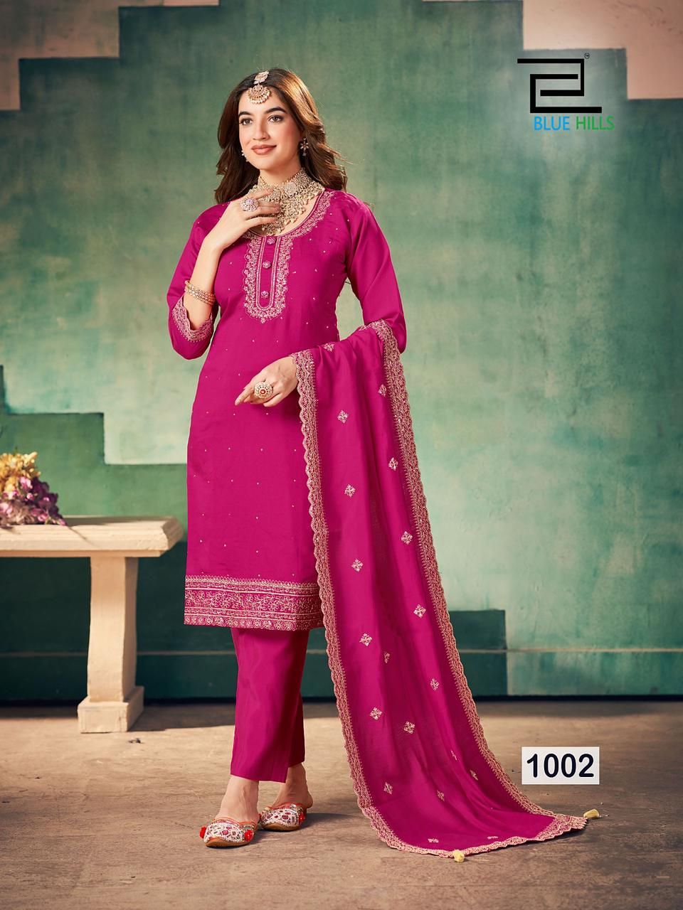 Full Moon By Blue Hills Sequence work Readymade Suits Catalog

